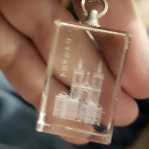 Clear Prague keychain